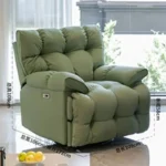 Heated Multifunctional Electric Lazy Sofa Luxury Space Rocking Chair with Light Can Lie Down Sway Cloud Massage-for Bar Use